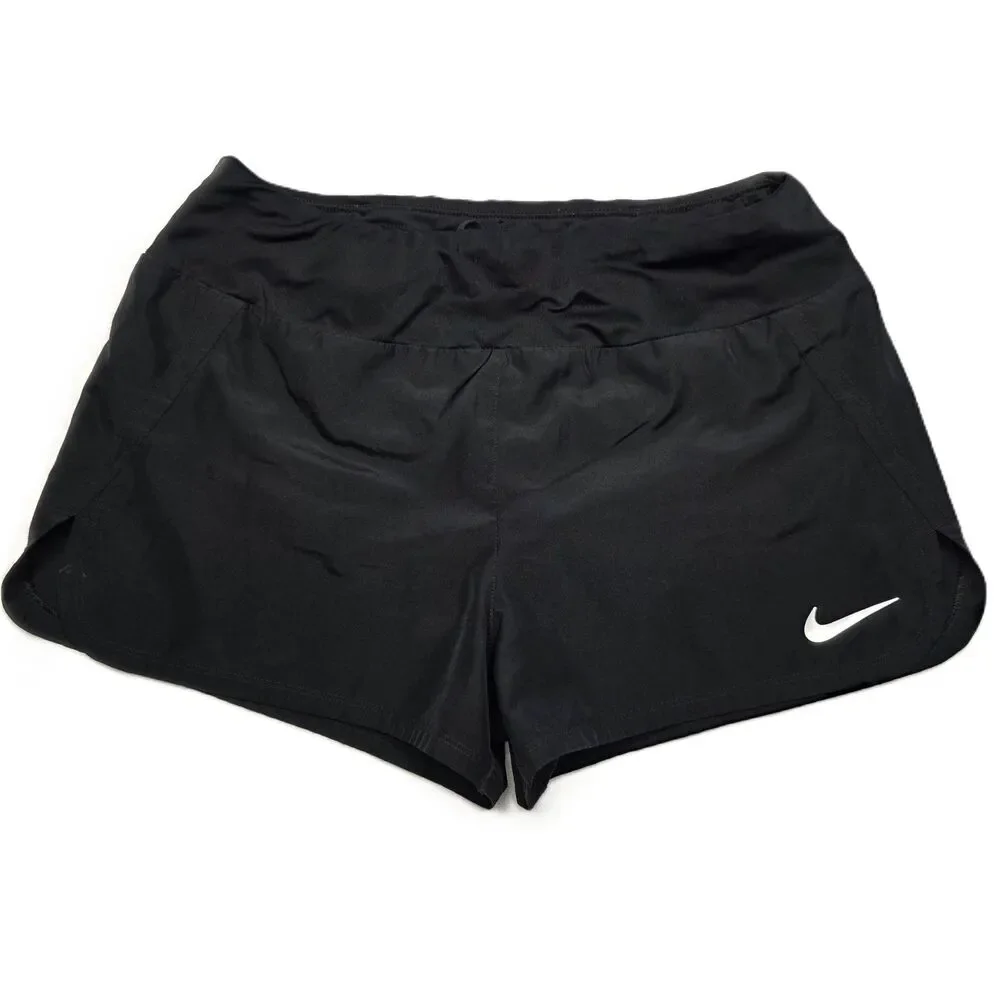 Nike Crew Running Shorts Women’s M Dri-Fit Black Reflective CJ2400 Lined